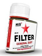 MIG Enamel General Rust Filter 35ml Bottle Hobby and Model Enamel Paint #f429