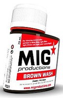 MIG Enamel Brown Wash 75ml Bottle (Re-Issue)