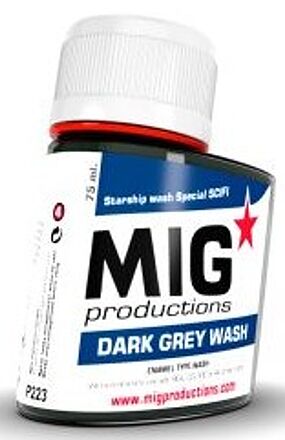 MIG Enamel Dark Grey Wash 75ml Bottle (Re-Issue) MIG Enamel Dark Grey Wash 75ml Bottle (Re-Issue)