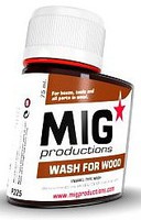 MIG Enamel Wash for Wood 75ml Bottle Hobby and Model Enamel Paint #p225