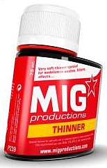 MIG Thinner 75ml Bottle (Re-Issue) Hobby and Model Enamel Paint #p239