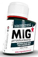 MIG Enamel Brown Blue Wash for Panzer Grey 75ml Bottle Hobby and Model Enamel Paint #p285
