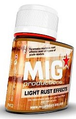 MIG Enamel Light Rust Effect 75ml Bottle (Re-Issue) Hobby and Model Enamel Paint #p412