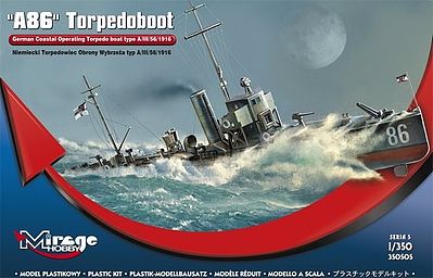 Mirage-Hobby WWI Coastal Operations AIII Class (A86) Plastic Model Torpedo Boat Kit 1/350 #350505