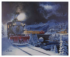 Mr-Christmas Illum Train Print 16 x 20 Canvas Illuminated Print Model Railroad Puzzle Print Sign #10275 Mr-Christmas Illum Train Print 16 x 20 Canvas Illuminated Print Model Railroad Puzzle Print Sign #10275