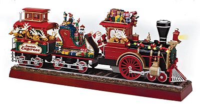 Mr-Christmas Santas Express Music Box Model Railroad Mug Magnet Gift #79001