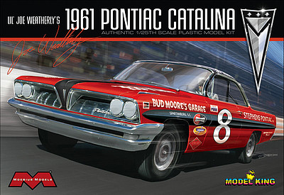 Model-King 1961 Pontiac Catalina Lil Joe Weatherly Plastic Model Car Kit 1/25 Scale #1221