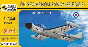 Mark-I Sea Venom FAW21/22/ECM21 British Navy (2 in 1) Plastic Model Aircraft Kit 1/144 #144135