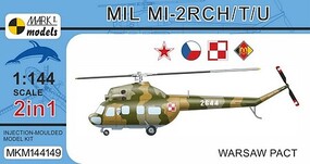 Mark-I Mil Mi2RCH/T/U Warsaw Pact Army (2 in 1) Plastic Model Helicopter Kit 1/144 Scale #144149