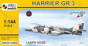 Mark-I Harrier GR3 Laser Nose Combat Aircraft Plastic Model Aircraft Kit 1/144 Scale #14488