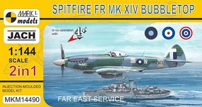 Mark-I Spitfire FR Mk XIV Bubbletop Far E Service 2 in 1 Plastic Model Aircraft Kit 1/144 #14490