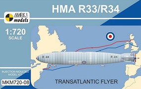 Mark-I HMA R33/R34 Transatlantic Flyer Airship Plastic Model Aircraft Kit 1/720 Scale #72008