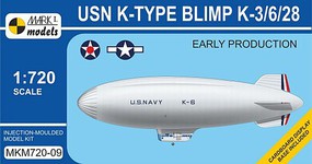 Mark-I USN K-Type K3/6/28 Early Production Blimp Plastic Model Aircraft Kit 1/720 Scale #72009