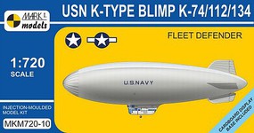 Mark-I USN K-Type K74/112/134 Fleet Defender Blimp Plastic Model Aircraft Kit 1/720 Scale #72010