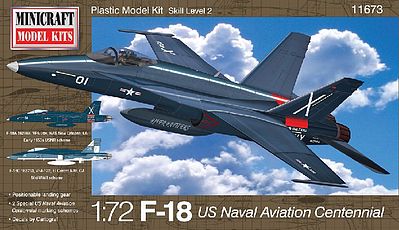 Minicraft F-18 USN Bicentennial Plastic Model Airplane Kit 1/72 Scale #11673