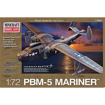 Minicraft PBM-5A USN Post War w/2 Marking Options Plastic Model Airplane Kit 1/72 Scale #11684