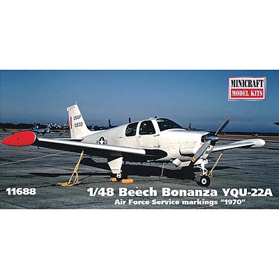 Minicraft YQU-22A Beech Bonanza AF Service 1970 Plastic Model Airplane Kit 1/48 Scale #11688