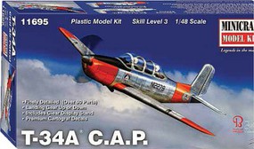 Minicraft T34 C.A.P. Aircraft Plastic Model Airplane Kit 1/48 Scale #11695