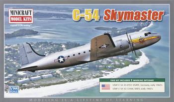 Minicraft C-54 Skymaster USAAF/USAFE/MATS Plastic Model Airplane Kit 1/144 Scale #14614