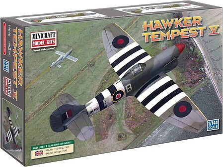 Minicraft Hawker Tempest V RAF Aircraft Plastic Model Airplane Kit 1/144 Scale #14646