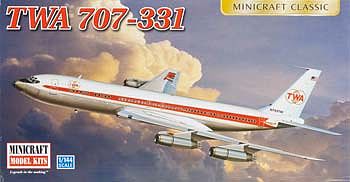 Minicraft TWA 707-330 Plastic Model Airplane Kit 1/144 Scale #14651