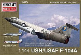 Minicraft F-104A Plastic Model Airplane Kit 1/144 Scale #14675