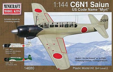 Minicraft Nakajima Myrt Plastic Model Airplane Kit 1/144 Scale #14680