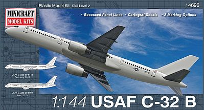 Minicraft C-32B USAF C-32A RNZAF (B757) Plastic Model Airplane Kit 1/144 Scale #14696