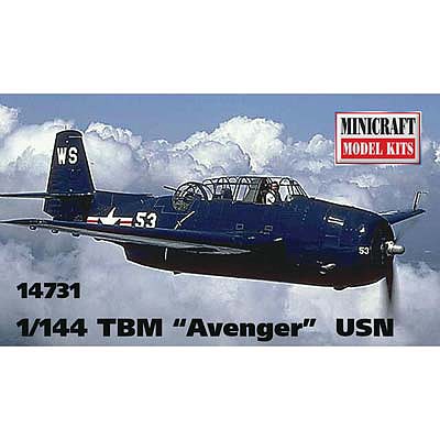 Minicraft TBM Avenger Plastic Model Airplane Kit 1/144 Scale #14731