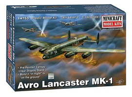 Minicraft Avro Lancaster Aircraft MK-1 Plastic Model Airplane Kit 1/144 Scale #14753