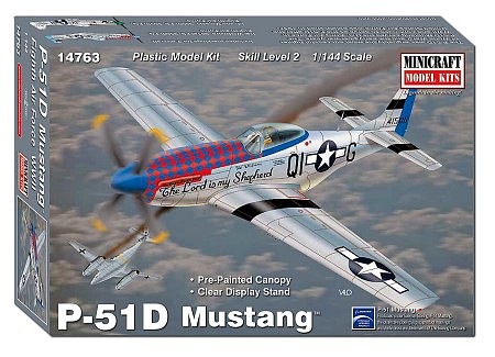 Minicraft P51 WWII Aircraft Plastic Model Airplane Kit 1/144 Scale #14763
