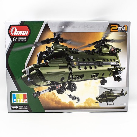 Mechanical-Master Tech Brick 2n1 Military Helicopter