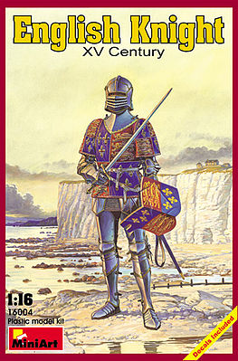 Mini-Art English Knight XV Century Plastic Model Military Figure 1/16 Scale #16004