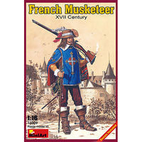 French Musketeer XVII Plastic Model Military Figure 1/16 Scale #16009
