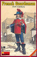 French Guardsman XVII c. Plastic Model Military Figure 1/16 Scale #16011
