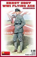 Ernst Udet. WWI Flying Ace Plastic Model Military Figure 1/16 Scale #16030