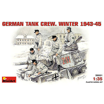Mini-Art German Tank Crew Winter 1943-1945 (5) Plastic Model Military Figure 1/35 Scale #35021
