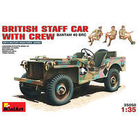 British Bantam 40BRC Staff Car w/3 Crew Plastic Model Military Staff Car 1/35 Scale #35050