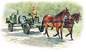KP42 Soviet Horse Drawn Field Kitchen Plastic Model Military Diorama Kit 1/35 Scale #35057