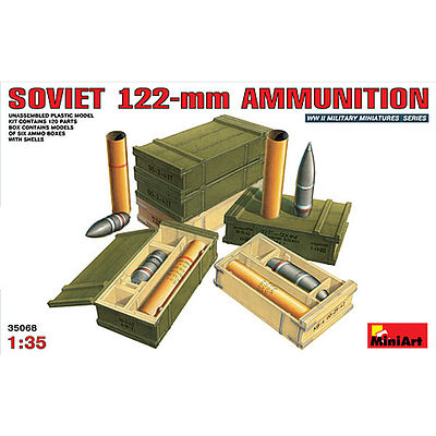 Mini-Art Soviet 122mm Ammunition Plastic Model Military Diorama Kit 1/35 Scale #35068
