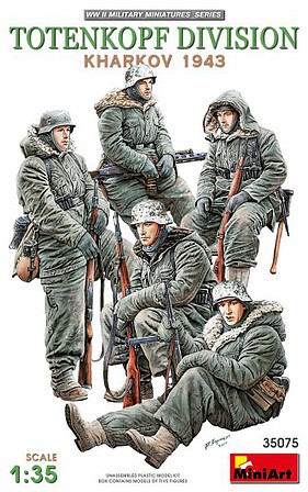 Mini-Art Totenkopf Division Kharkov 1943 (5) Plastic Model Military Figure Kit 1/35 Scale #35075