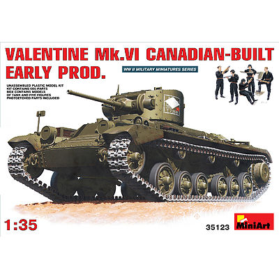 Mini-Art Valentine Mk.6 Canadian-Built Plastic Model Tank Kit 1/35 Scale #35123
