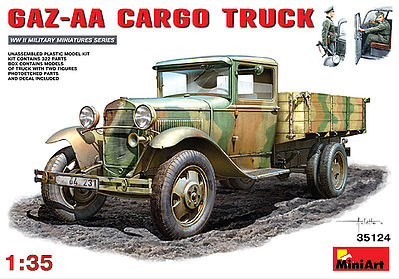Mini-Art GAZ-AA Cargo Truck Plastic Model Military Truck Kit 1/35 Scale #35124