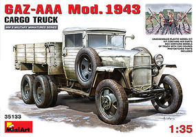 Mini-Art GAZ-AAA Mod 1943 Cargo Truck w/5 Crew Plastic Model Military Truck Kit 1/35 Scale #35133 Mini-Art GAZ-AAA Mod 1943 Cargo Truck w/5 Crew Plastic Model Military Truck Kit 1/35 Scale #35133