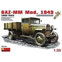 GAZ-MM Model 1943 Cargo Truck w/Figure Plastic Model Military Truck Kit 1/35 Scale #35134