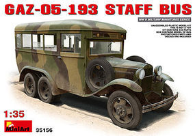 Mini-Art GAZ-05-193 Staff Bus Plastic Model Military Vehicle Kit 1/35 Scale #35156