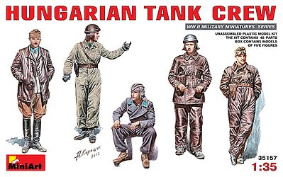 Mini-Art Hungarian Tank Crew Plastic Model Military Figure 1/35 Scale #35157