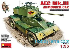 AEC MK3 Armoured Car - Plastic Model Tank Kit - 1/35 Scale - #35159s