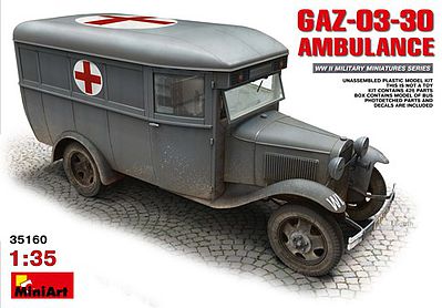 Mini-Art GAZ03-30 Ambulance Plastic Model Military Vehicle Kit 1/35 Scale #35160