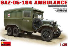 Mini-Art GAZ05-194 Ambulance Plastic Model Military Vehicle Kit 1/35 Scale #35164